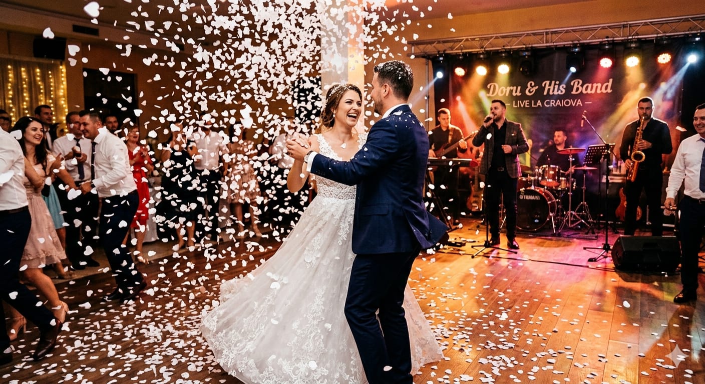 confetti pentru nunta cu band