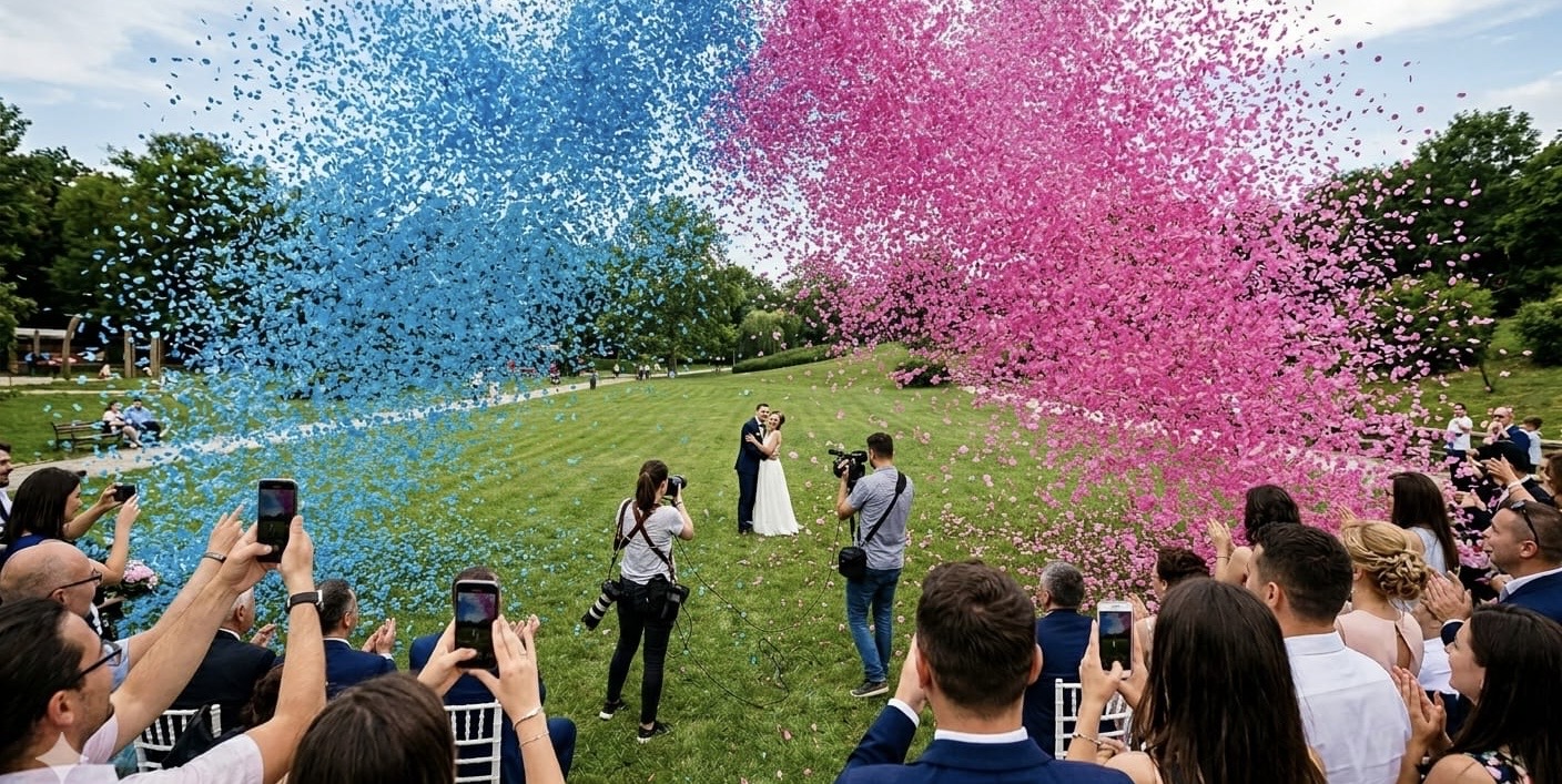 confetti gender reveal pajiste